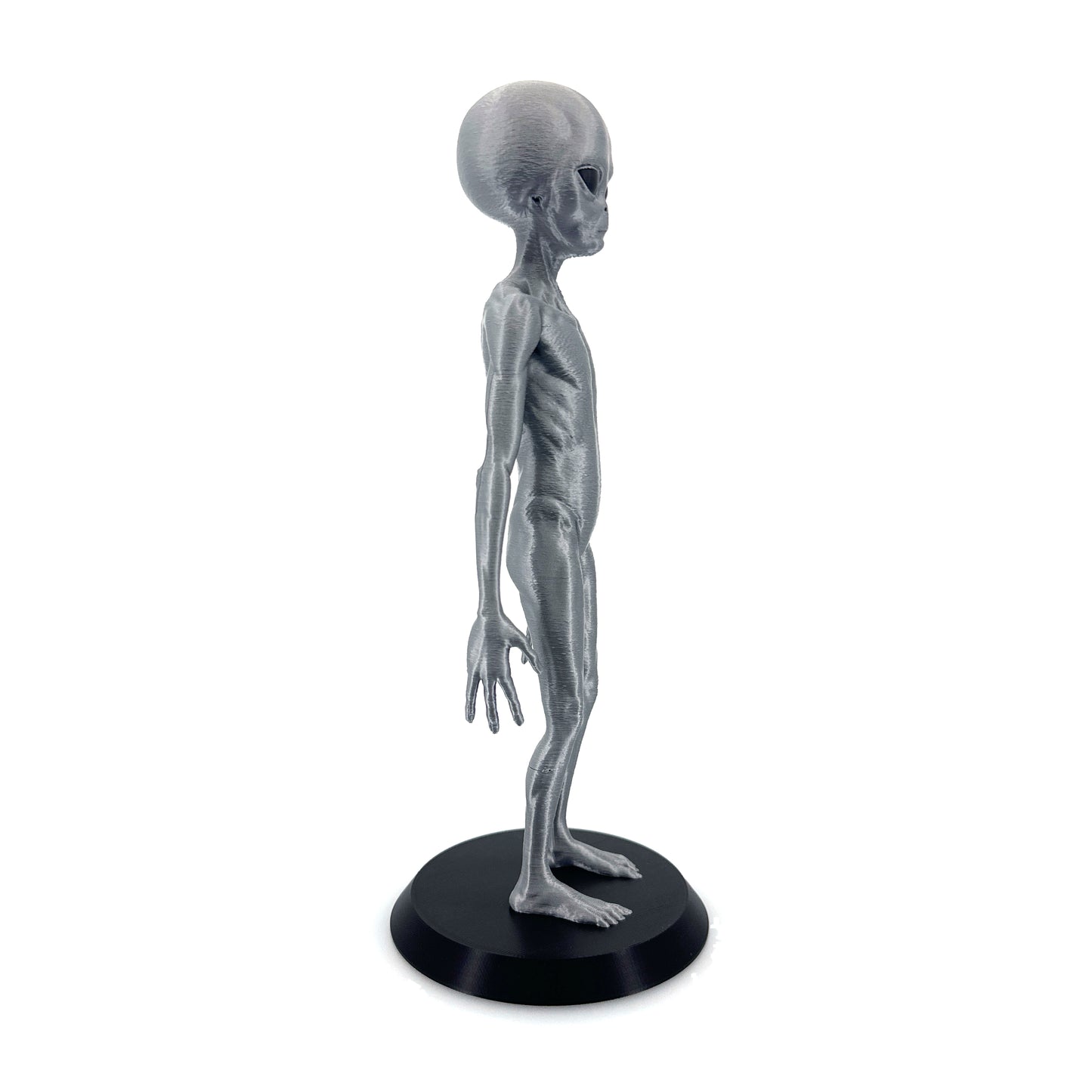 Grey Alien Figurine - Intricate 3D Printed Sci-Fi Extraterrestrial Figure, 250mm, Unique Handcrafted Collectible, UFO and Alien Decor, Gift