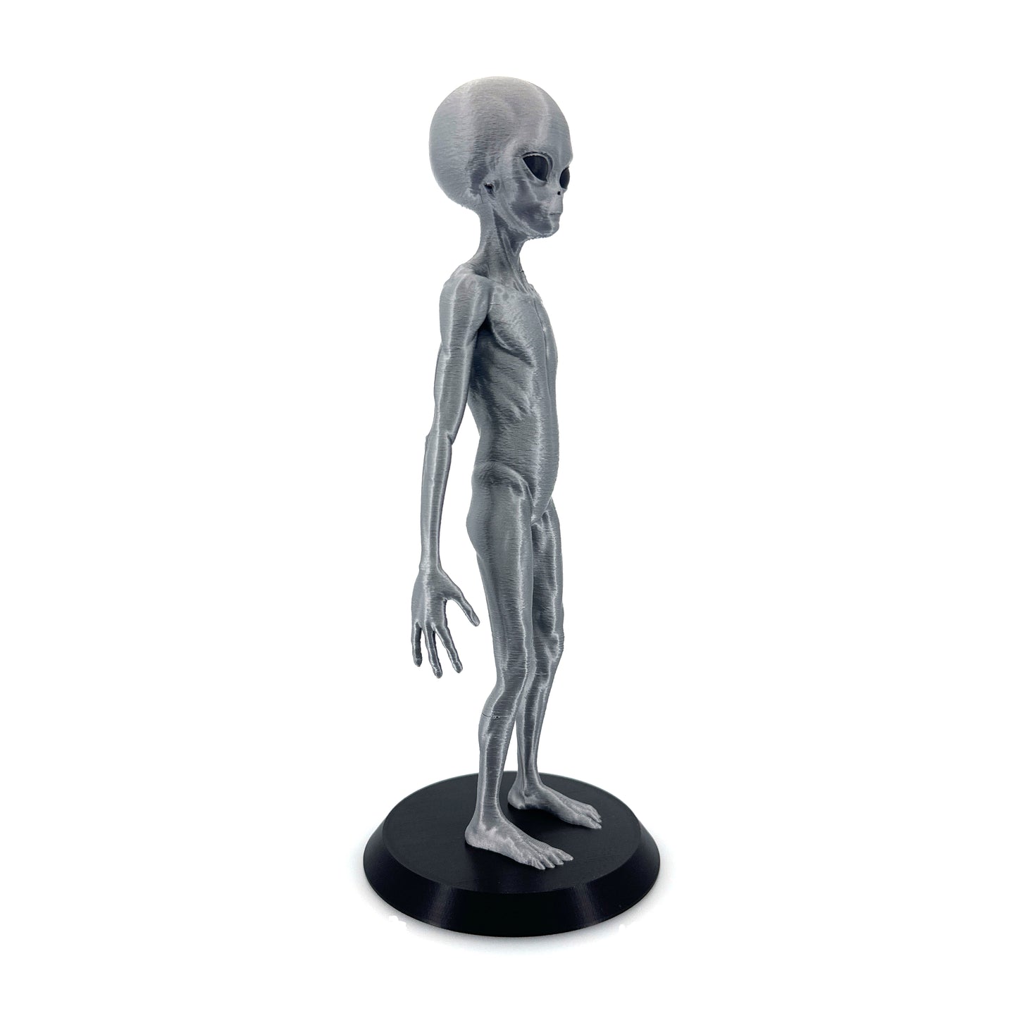 Grey Alien Figurine - Intricate 3D Printed Sci-Fi Extraterrestrial Figure, 250mm, Unique Handcrafted Collectible, UFO and Alien Decor, Gift