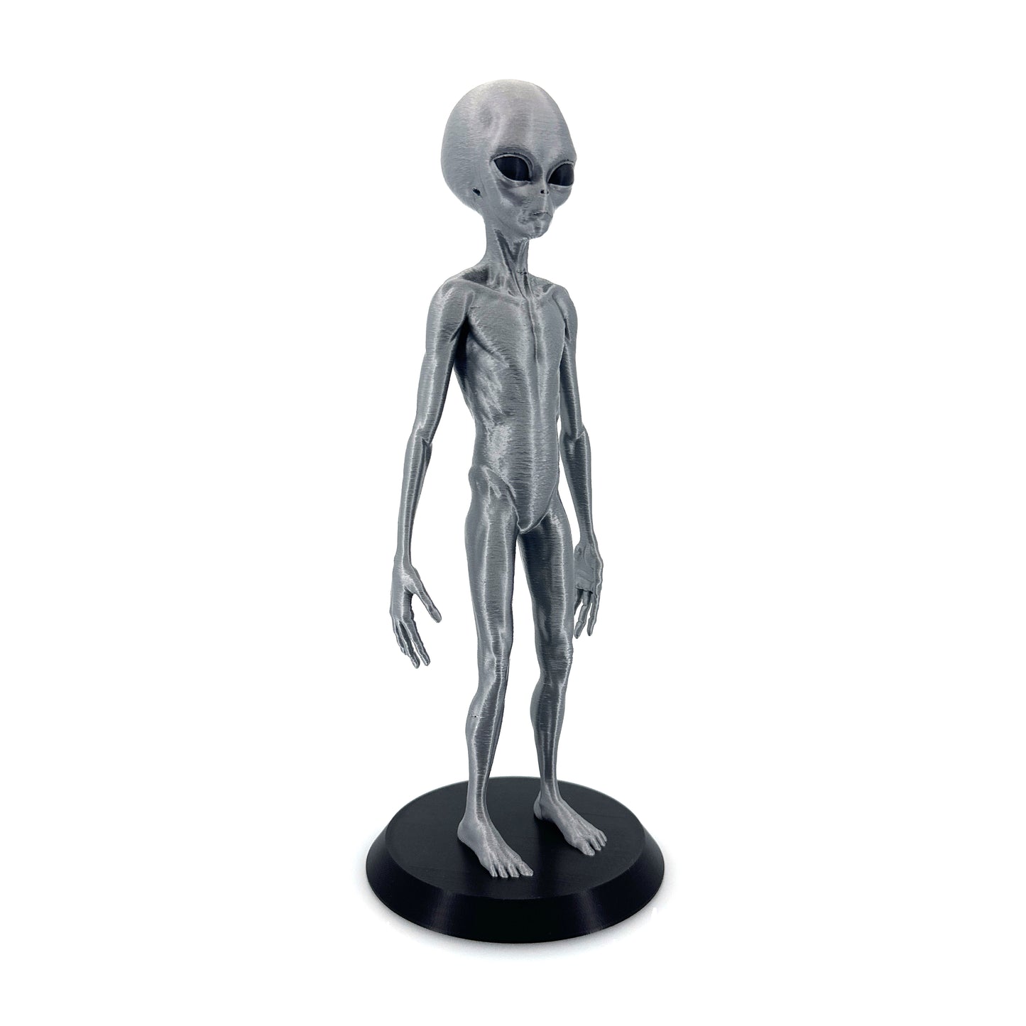 Grey Alien Figurine - Intricate 3D Printed Sci-Fi Extraterrestrial Figure, 250mm, Unique Handcrafted Collectible, UFO and Alien Decor, Gift