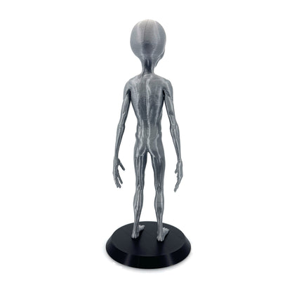Grey Alien Figurine - Intricate 3D Printed Sci-Fi Extraterrestrial Figure, 250mm, Unique Handcrafted Collectible, UFO and Alien Decor, Gift