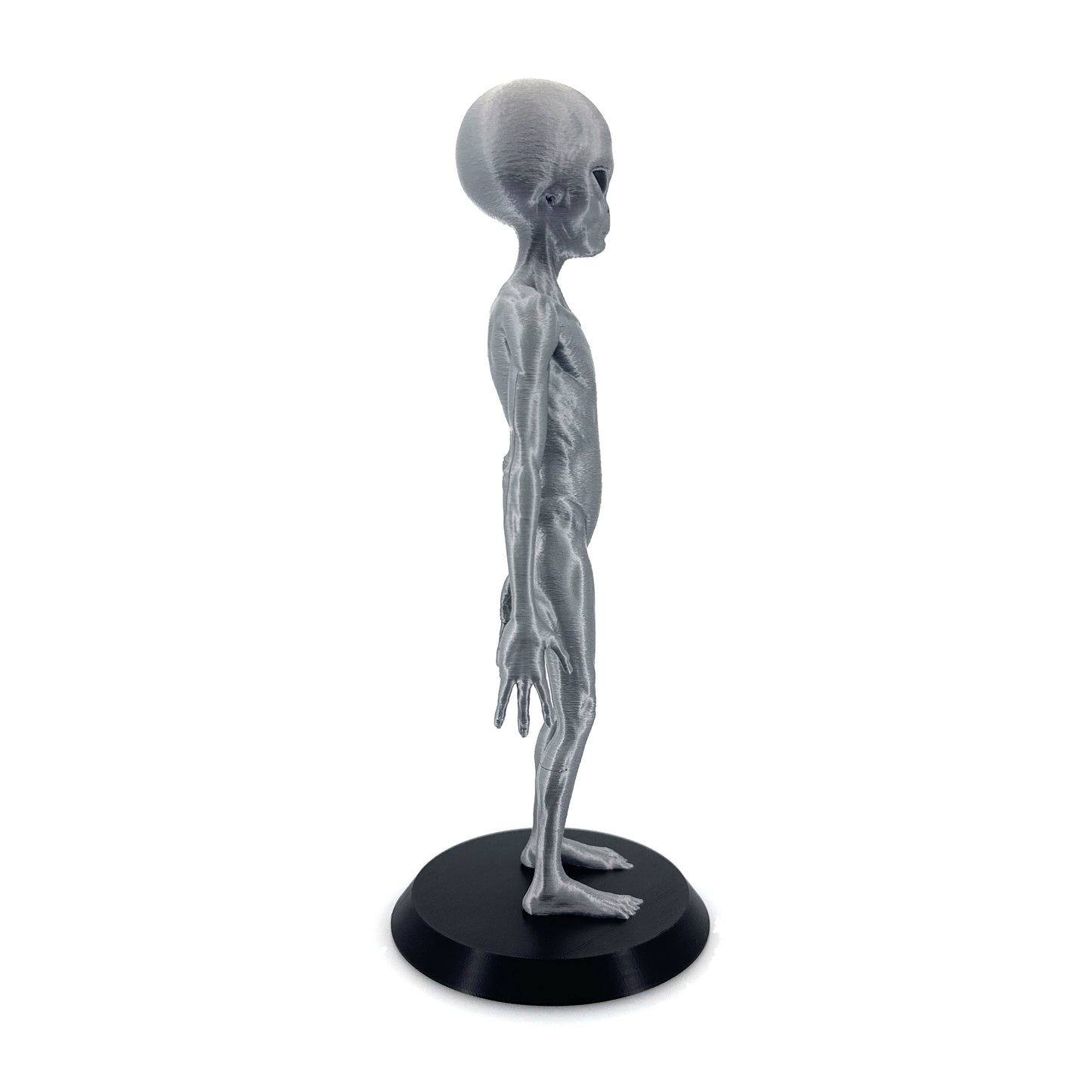 Grey Alien Figurine - Intricate 3D Printed Sci-Fi Extraterrestrial Figure, 250mm, Unique Handcrafted Collectible, UFO and Alien Decor, Gift
