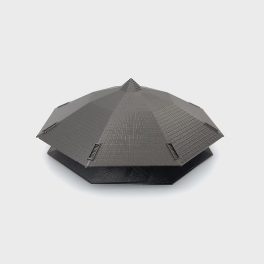 Octagonal-Shaped UFO 2009 Indonesia Sighting - ARV Alien Reproduction Vehicle 3D Printed Model - Multiple Sizes, Iron Gray or Black